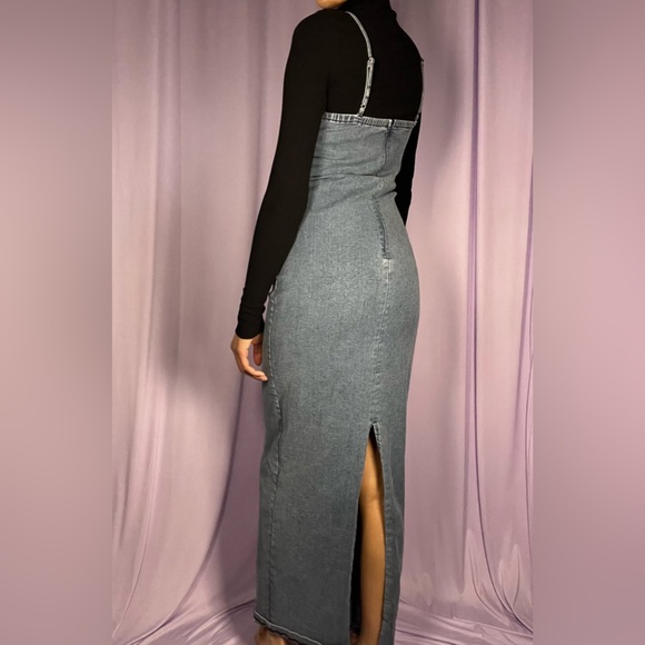 Blue Denim Maxi Dress - Picture 10 of 14